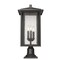 Z-Lite Aspen 3 Light Outdoor Pier Mounted Fixture, Black And Clear Seedy 554PHXLR-533PM-BK - alternate 2